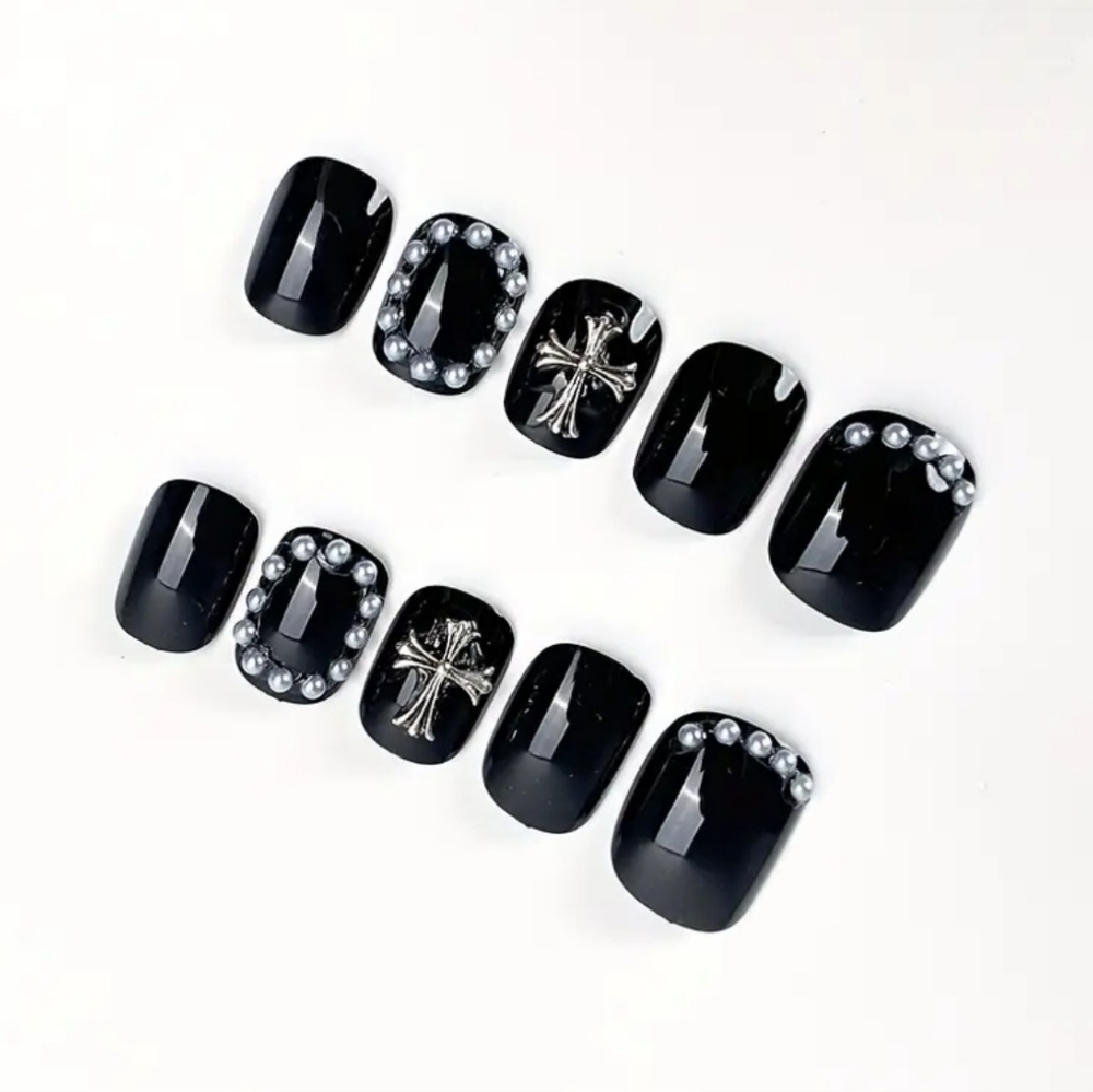 3D Cross Press On Nails - Picture 3 of 9